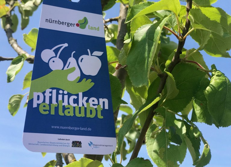 Gelbes Band - Pflücken erlaubt